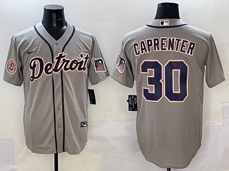 Men Detroit Tigers #30 Caprenter Grey Game Nike 2025 MLB Jersey style 5078